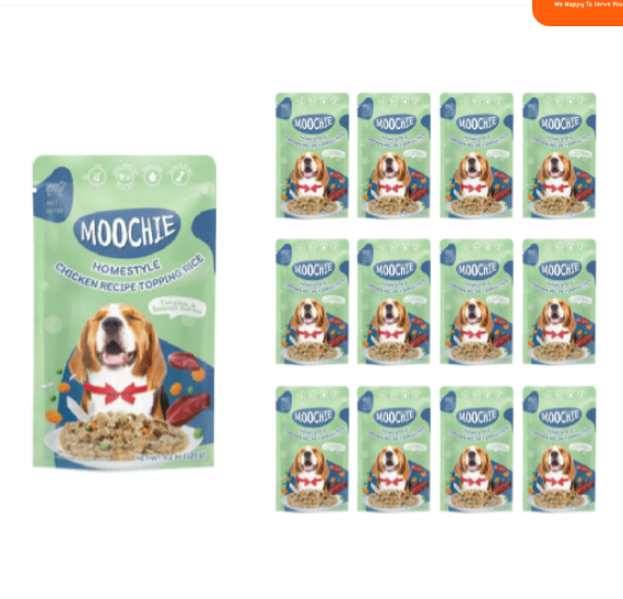 MOOCHIE | Homestyle Chicken & Rice 120Gx12 Pouchs | 16912