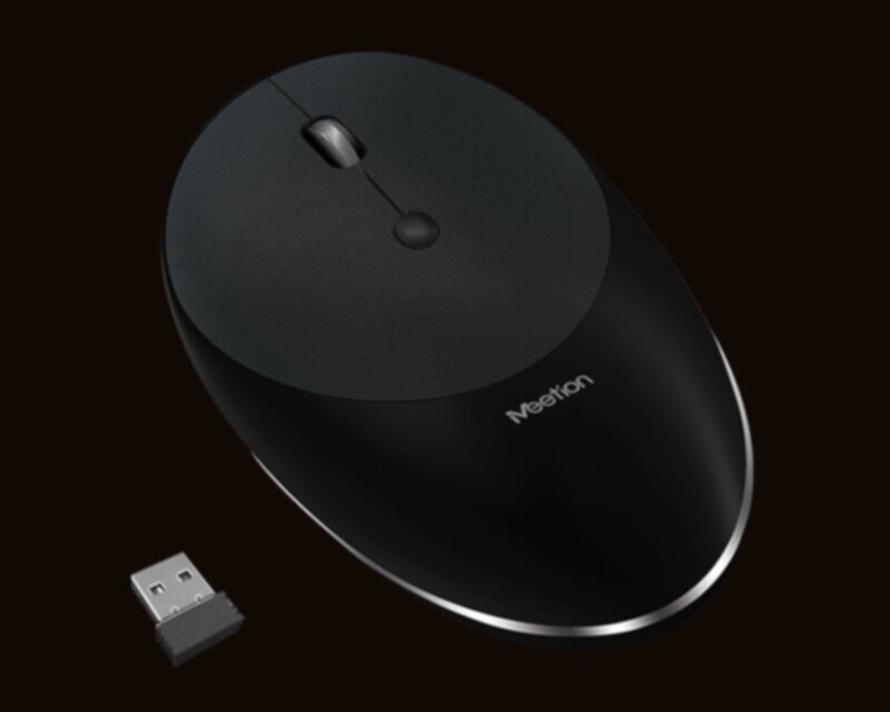 MEETION | 2.4G Slim Wireless Mouse Rechargeable | MT-R600-Black