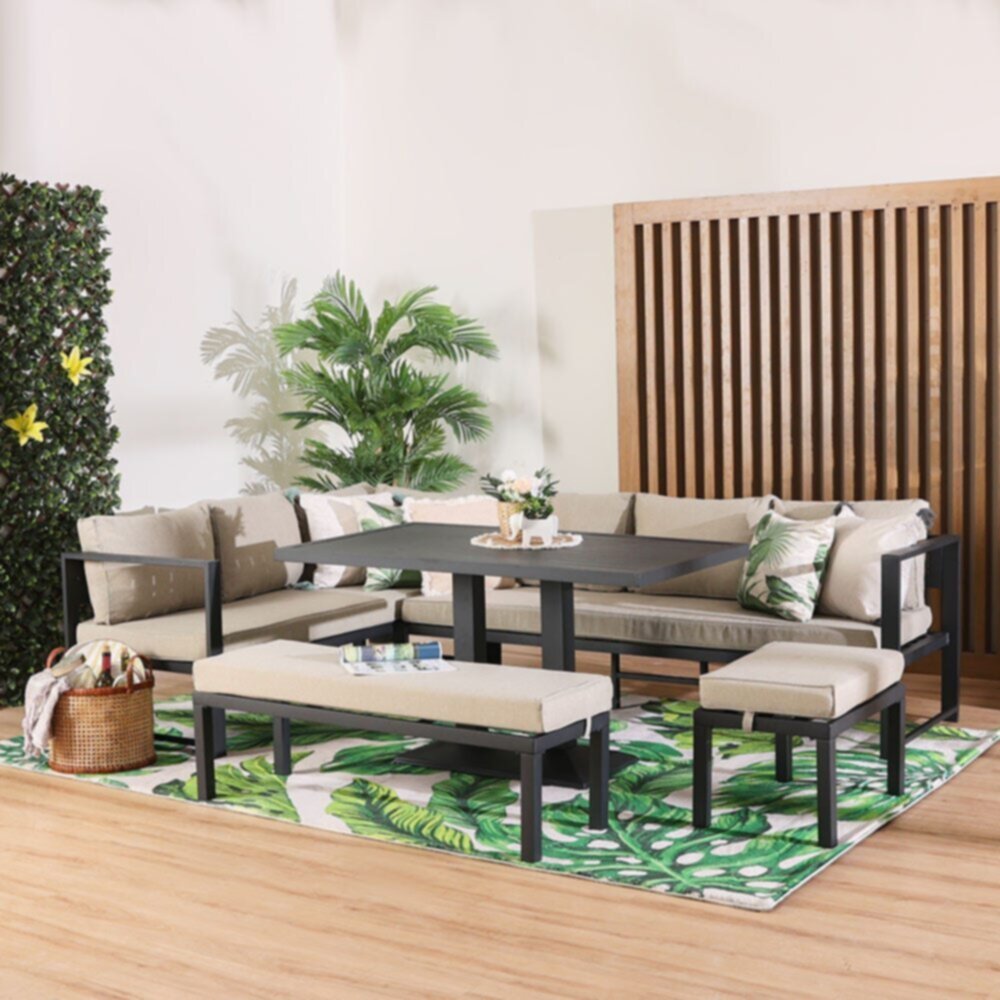 DANUBE | Arial 9-Seater Outdoor Sofa cum Dining Set | 231202705938