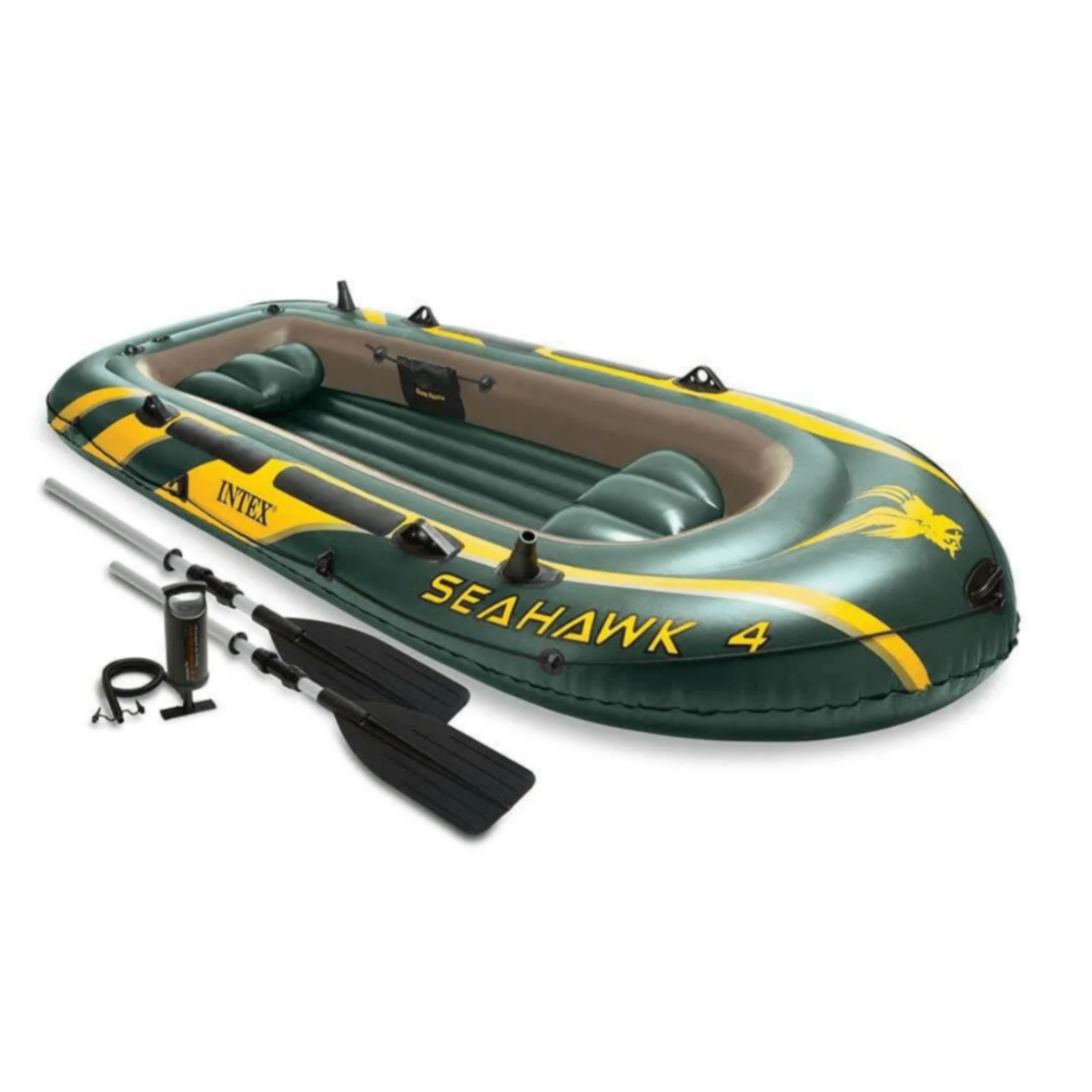 INTEX | Seahawk 4 Inflatable Raft Boat Set With Aluminum Oars | 42168351