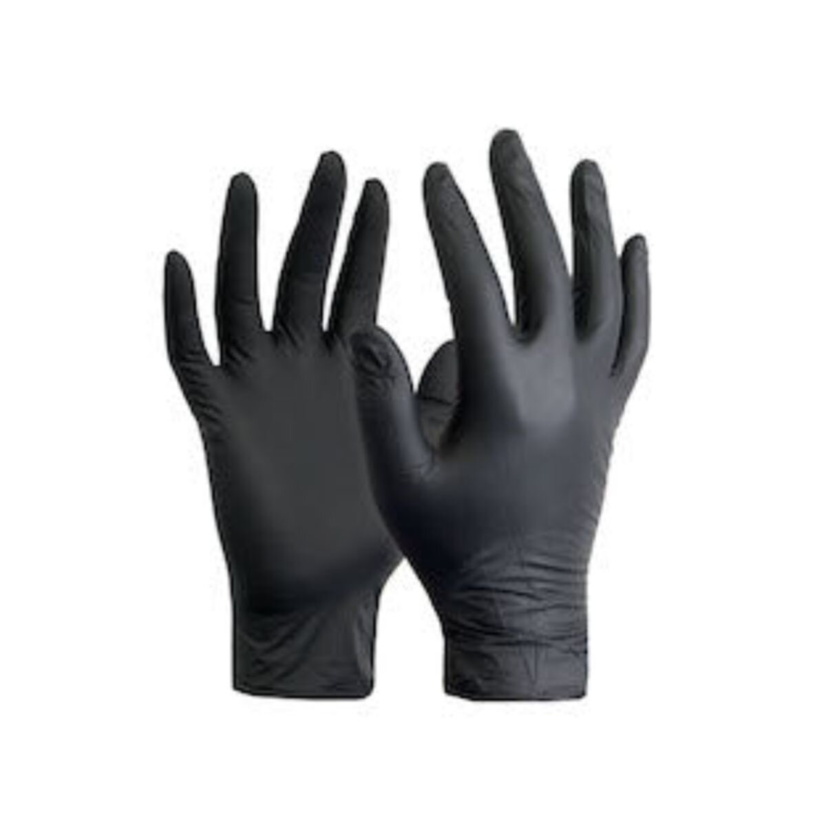AZOSS | Black Nitrile Powder Free Disposable Gloves 100 Pair Pkt | 4RR400-Medium