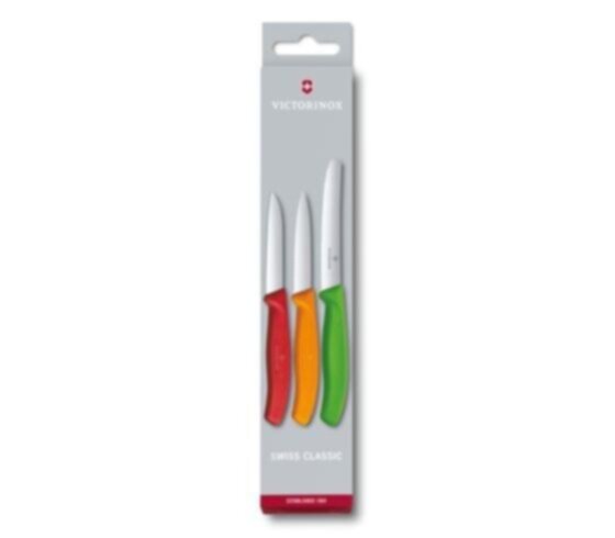 VICTORINOX | Cutlery Swiss Classic Colorful Paring Knife Set 3 Pieces | 6.7116.32
