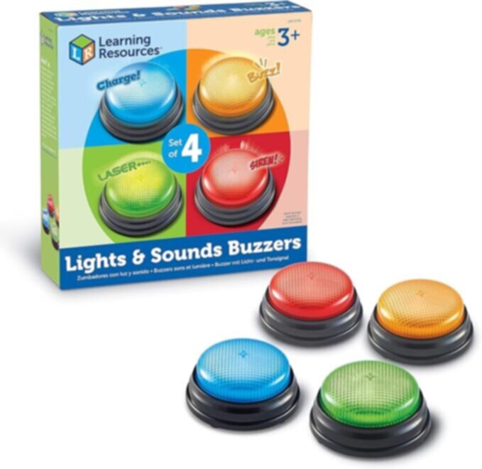 LEARNING RESOURCES UK| Lights And Sounds Buzzers (Set Of 4) (3+ Years)