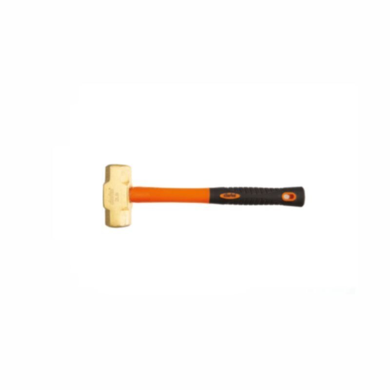 CLARKE | Brass Sledge Hammer 5LB with Orange/ Black Color Fibreglass Non Slip Grip Handle | BH5FC