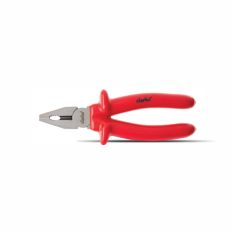 CLARKE | Combination Plier 8 inch 1000v with Nickel Chromium steel and Insulated Red Color Triple Layer handle | CPI8C