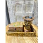 NAQSH GALLERY | Hand-Drawn Traditional Incense Burner Set | 10000331