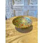 NAQSH GALLERY | Small Metal Bowl With A Delicate Flower Design | 10000397