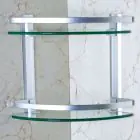 DANUBE | Glass Corner Shelf Two Layer | 140400500626