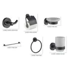 MILANO | Classic Bathroom Accs 1600 - 6 Pcs Gift Set Matt Black | 140400501039