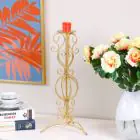 DANUBE | Arianna Classical Pillar Candle Holder 22x22x67 cm - Gold | 290104600817