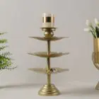DANUBE | Arianna Lotus Pillar Candle Holder- Gold 1369 | 290104600819