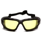 PYRAMEX |  I-Force Safety Glasses Black Frame with Amber Anti-Fog Lens 48 g | SB7030SDT