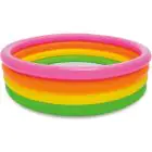 INTEX | Sunset Glow Inflatable Pool 4-Ring Shelf Box 168cx46cm | Ages 3+ | 42156441