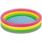 INTEX | Sunset Glow Baby Pool 3-Ring W/ Infl. Floor Shelf Box 147cm*33cm | Ages 2+ | 42157422