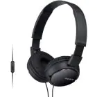 SONY | Wired On-Ear Headphones with tangle free cable, 3.5mm Jack, Headset with Mic | MDR-ZX110AP-BLACK