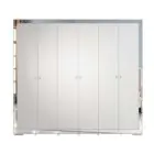DANUBE | Ezekiel 6 Door Wardrobe-White / Silver | 810101700795
