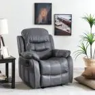 DANUBE | Adric Airleather Manual Recliner Dark Grey | 810401500016