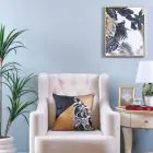 DANUBE | Gala Foil Print Cushion Brown 45X45 cm-AW-360 | 811500116063