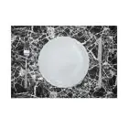 DANUBE | Glamour Pu Leather Placemat( With Polyester Backing) Black/Silver 43X30cm AAS-P-30017C | 811500118472