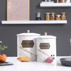DANUBE | White Oak Round Tin Box Potato/Onion -2 Pcs Set | 812000305534