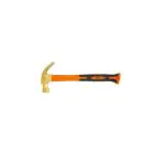 CLARKE | Brass Claw Hammer 0.5kg with Orange Black Color Non-Slip Fibreglass Handle | BCH0.5FC