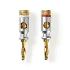 NEDIS | Audio Connector Straight Banana Male Gold Plated 2Pcs | CAGC26900ME