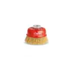 CLARKE | Cup Wire Brush M14 x 75mm Crimped with 1.2mm Thickness & 0.3mm Wire Dia | CWBC75C
