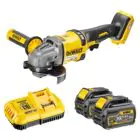 DEWALT | Small Angle Grinder 2 Battery 2.0 Ah + Charger + Kit Box 54V | DCG414T2-GB
