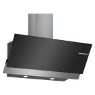 BOSCH | Serie 4 Wall-Mounted Cooker Hood 90cm Clear Glass Black Printed | DWK96AJ60M