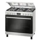 BOSCH | Serie 6 90cm Gas Range Cooker Stainless Steel | HGX5H0W50M