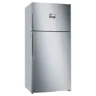 BOSCH | Serie 6 860Ltrs Free-Standing Fridge with Freezer at Top 186x86cm Stainless steel with anti-fingerprint | KDN86AI31M