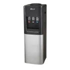 OSCAR | Hot & Cold 3 Tap Water Dispenser Bottom Loading Black With Silver Deco | OWD3TB