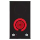 BOSCH | Serie 2 Built-In Electric Domino Hob 30cm Black Surface Mount with Frame | PKF375CA2E
