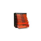 CLARKE | Tool Chests 7 Drawer Orange/ Black Color With Single Lock Mechanism & Two Swivel & Two Fixed Castors With Brake | TC7C