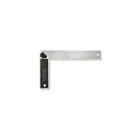 CLARKE | Try Square 12 inch Metric & Inch Marking Clear Grey Finish Rust Resistant & Cast Zinc Black Handle Heavy Duty | TS12HC