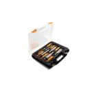 CLARKE | Wood Chisel 6pcs Set Chrome Carbon Steel Blade with Orange/Black Color Impact Resistan Handle & Plastic Storage Box | WCSC