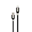 HEATZ |  Pvc Rubber Mix Material Fast Lightning Cable 1M Black/Cream | ZCI04