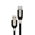 HEATZ |  Pvc Rubber Mix Material Fast Type C Cable 1M Black/Cream | ZCT04