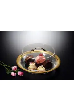 VAGUE | Acrylic Cake Box Round Golden L | 02-166G