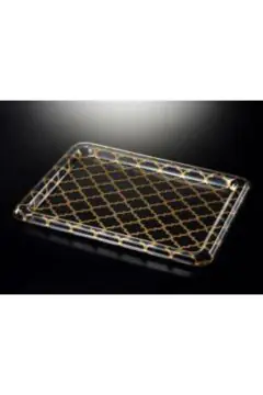 VAGUE | Acrylic Traditional Tray Clear with Gold Printing | 02-646