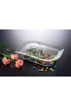 VAGUE | Acrylic Candy Server S Shape 2 Compartment 20X30cm | 02-766
