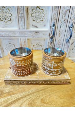 NAQSH GALLERY | Two Incense Burners On Tray | 10000077