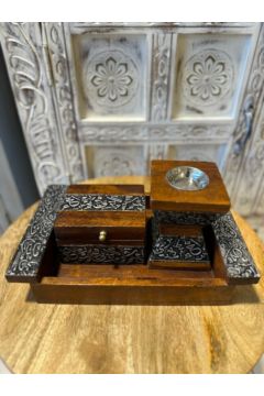 NAQSH GALLERY | Dark Brown Incense Burner Set | 10000289