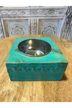 NAQSH GALLERY | Square Incense Burner In Green | 10000292