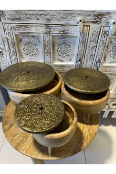 NAQSH GALLERY | Wooden Cake Stand With Cover | 10000309