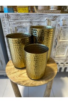 NAQSH GALLERY | Metal Plant Pot Set | 10000406