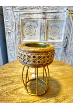 NAQSH GALLERY | Incense Burner, Bamboo Accents | 1000515