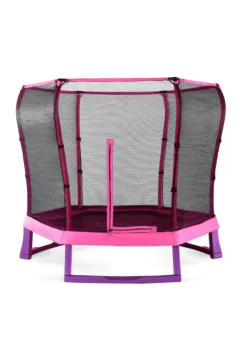 PLUM | 7ft Junior Jumper Trampoline with Enclosure Net Pink | 102502C82