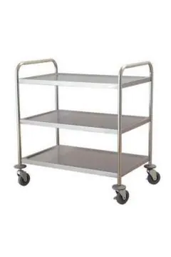 JIWINS | 3 Shelf Stainless Steel Kitchen Dining Trolley with Wheels 860x540x940CM | 13-1230