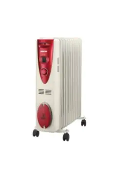 GEEPAS | 11 Fins Oil Filled Radiator Heater 3 Heat Settings | GRH28501